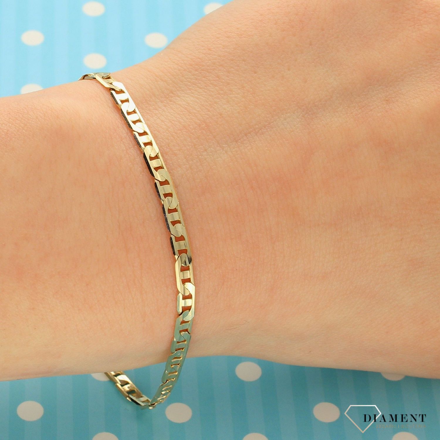 Złota bransoletka 375 marina DIA-BRA-RBPDECO 100-375 3,5mm (1).jpg